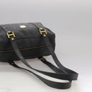 MCM Vicetos Logogram Shoulder Bag PVC Black Auth 104709-7