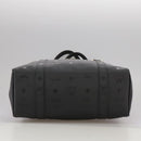 MCM Vicetos Logogram Shoulder Bag PVC Black Auth 104709-5