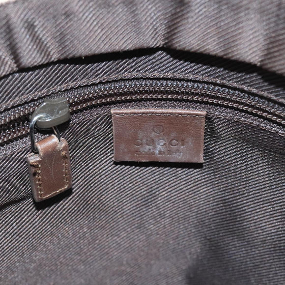 GUCCI GG Canvas Tote Bag Beige Silver 019 0402 Auth 104714