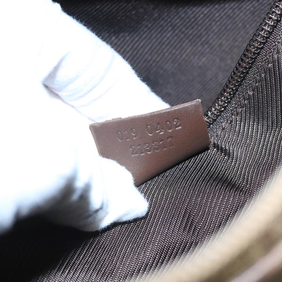 GUCCI GG Canvas Tote Bag Beige Silver 019 0402 Auth 104714