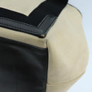 BALENCIAGA Navy Cabas S Tote Bag Canvas Leather Beige Black 339933 Auth 104736-15