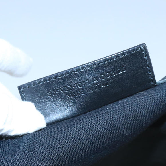 BALENCIAGA Navy Cabas S Tote Bag Canvas Leather Beige Black 339933 Auth 104736