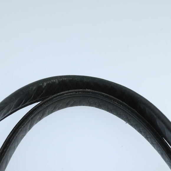 BALENCIAGA Navy Cabas S Tote Bag Canvas Leather Beige Black 339933 Auth 104736