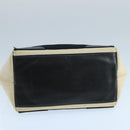 BALENCIAGA Navy Cabas S Tote Bag Canvas Leather Beige Black 339933 Auth 104736-5