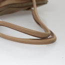 PRADA Tote Bag Nylon Beige Silver Auth 104745-7