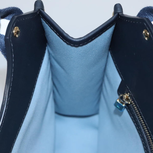 LOUIS VUITTON Monogram Mini Sac Catherine Hand Bag Blue M92325 LV Auth 104746AV