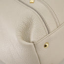 MCM Tote Bag Leather White Auth 104772-9