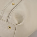 MCM Tote Bag Leather White Auth 104772-14