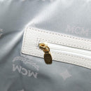 MCM Tote Bag Leather White Auth 104772-20