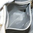 MCM Tote Bag Leather White Auth 104772-21