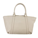 MCM Tote Bag Leather White Auth 104772-2