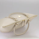 MCM Tote Bag Leather White Auth 104772-6