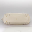 MCM Tote Bag Leather White Auth 104772-5