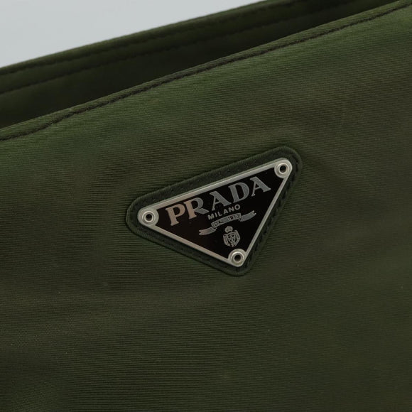 PRADA Tote Bag Nylon Khaki Auth 104864