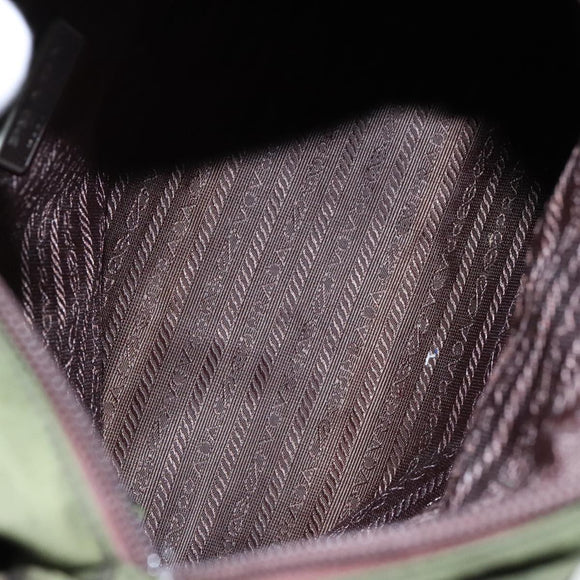 PRADA Tote Bag Nylon Khaki Auth 104864