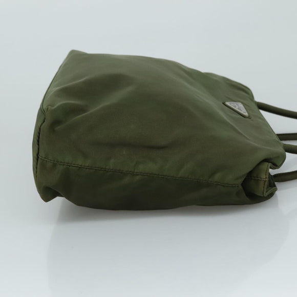 PRADA Tote Bag Nylon Khaki Auth 104864