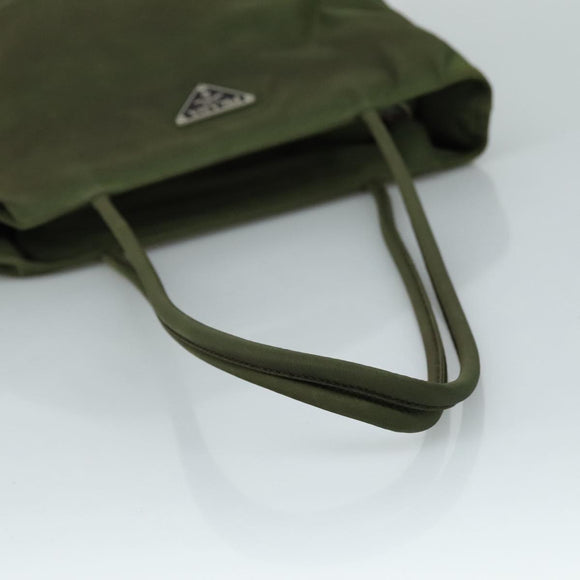 PRADA Tote Bag Nylon Khaki Auth 104864