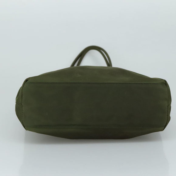 PRADA Tote Bag Nylon Khaki Auth 104864