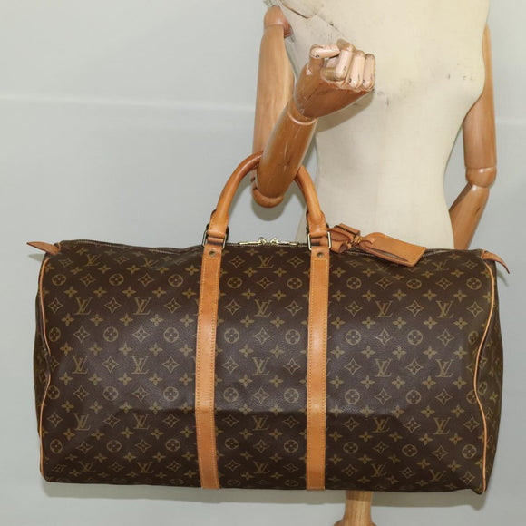 LOUIS VUITTON Monogram Keepall 60 Boston Bag M41422 LV Auth 104918