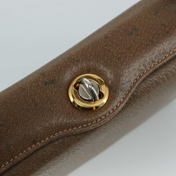 GUCCI Hand Bag Leather Brown 001 085 1368 Auth 104930