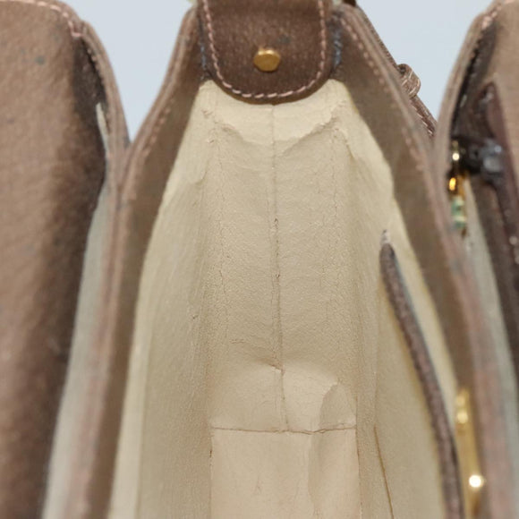 GUCCI Hand Bag Leather Brown 001 085 1368 Auth 104930