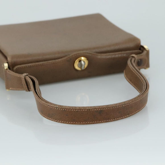 GUCCI Hand Bag Leather Brown 001 085 1368 Auth 104930