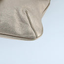 Salvatore Ferragamo Vala Shoulder Bag Leather Champagne Gold Auth 104964-10