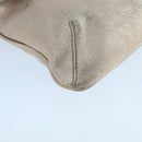 Salvatore Ferragamo Vala Shoulder Bag Leather Champagne Gold Auth 104964-11