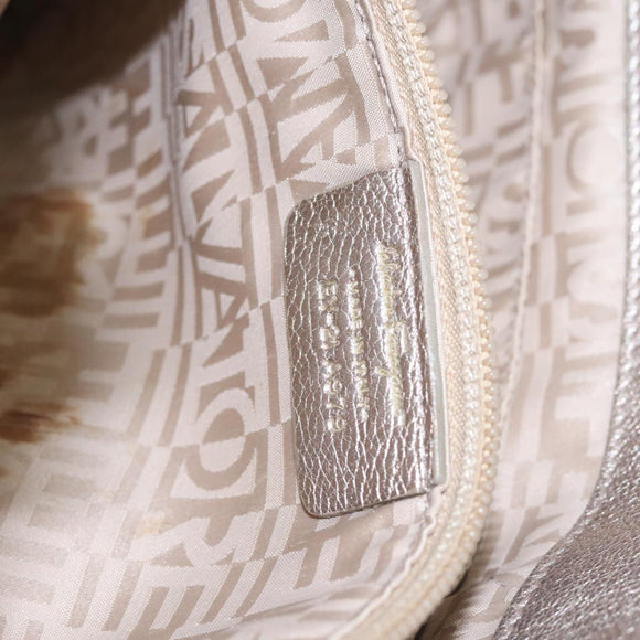 Salvatore Ferragamo Vala Shoulder Bag Leather Champagne Gold Auth 104964