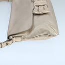 Salvatore Ferragamo Vala Shoulder Bag Leather Champagne Gold Auth 104964-5
