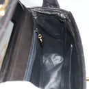 CHANEL Matelasse Shoulder Bag Lamb Skin Black Gold CC Auth 104998A-19