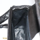 CHANEL Matelasse Shoulder Bag Lamb Skin Black Gold CC Auth 104998A-20