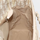 Christian Dior Trotter Canvas Romantic Shoulder Bag PVC Beige Silver Auth 105054-19