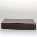 BALLY Trunk Leather Brown Gold Auth 105063-5