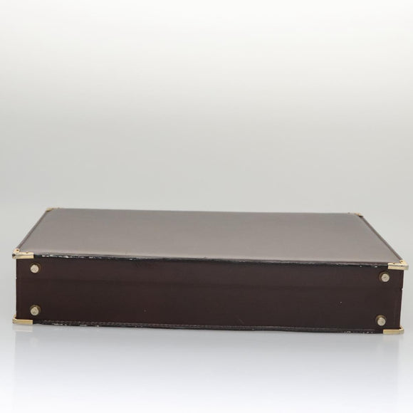 BALLY Trunk Leather Brown Gold Auth 105063