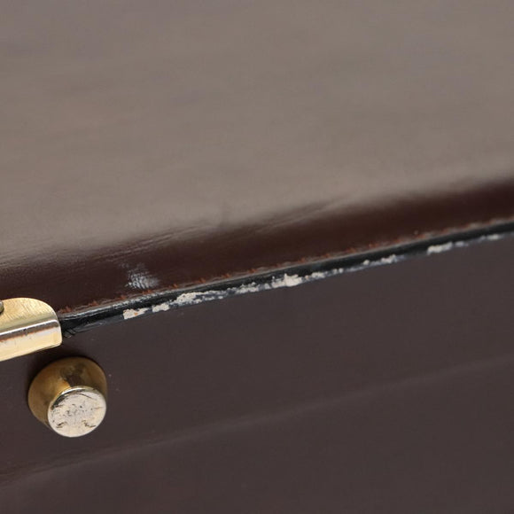 BALLY Trunk Leather Brown Gold Auth 105063