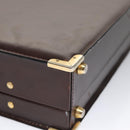 BALLY Trunk Leather Brown Gold Auth 105063-17