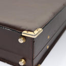 BALLY Trunk Leather Brown Gold Auth 105063-18