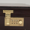 BALLY Trunk Leather Brown Gold Auth 105063-19