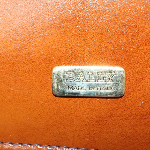 BALLY Trunk Leather Brown Gold Auth 105063