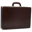 BALLY Trunk Leather Brown Gold Auth 105063-1