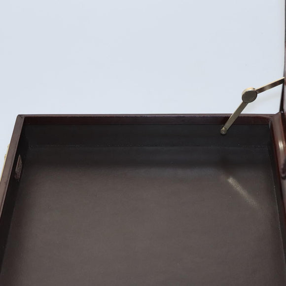 BALLY Trunk Leather Brown Gold Auth 105063