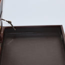 BALLY Trunk Leather Brown Gold Auth 105063-23
