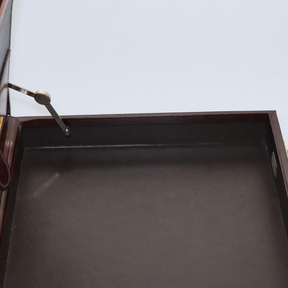 BALLY Trunk Leather Brown Gold Auth 105063