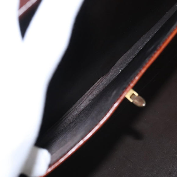 BALLY Trunk Leather Brown Gold Auth 105063