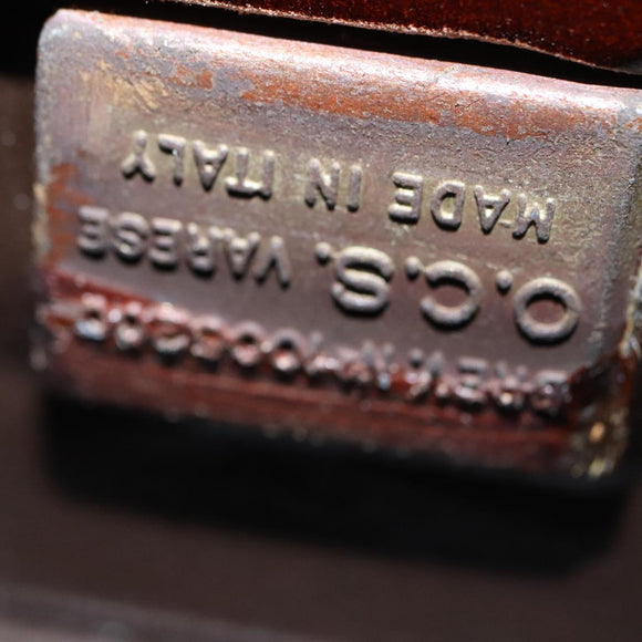 BALLY Trunk Leather Brown Gold Auth 105063