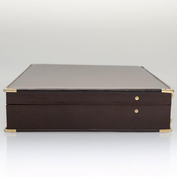 BALLY Trunk Leather Brown Gold Auth 105063