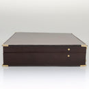BALLY Trunk Leather Brown Gold Auth 105063-3
