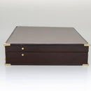 BALLY Trunk Leather Brown Gold Auth 105063-4