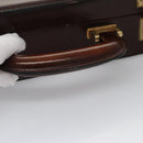 BALLY Trunk Leather Brown Gold Auth 105063-8